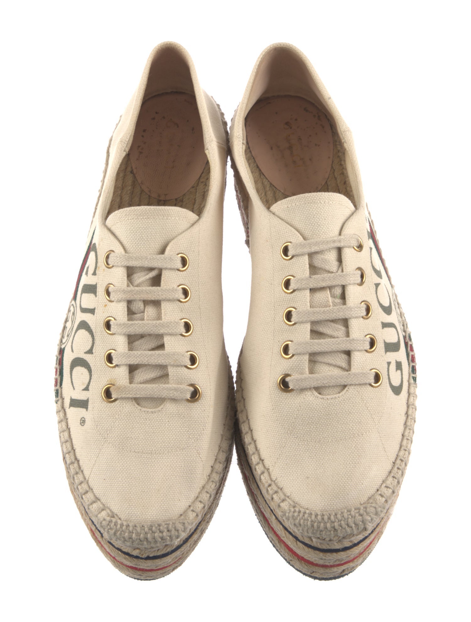 Gucci Web Accent Canvas Espadrille Sneakers